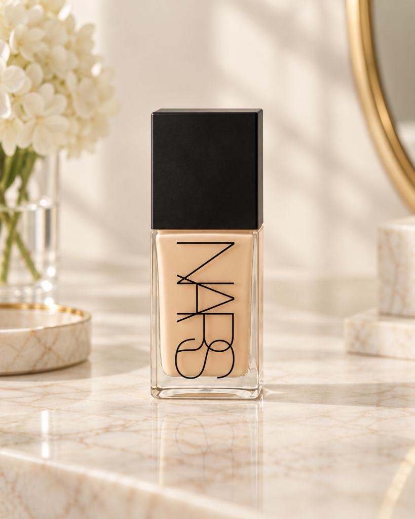 NARS Light Reflecting Advanced Skincare Foundation for a radiant soft glam makeup look.
